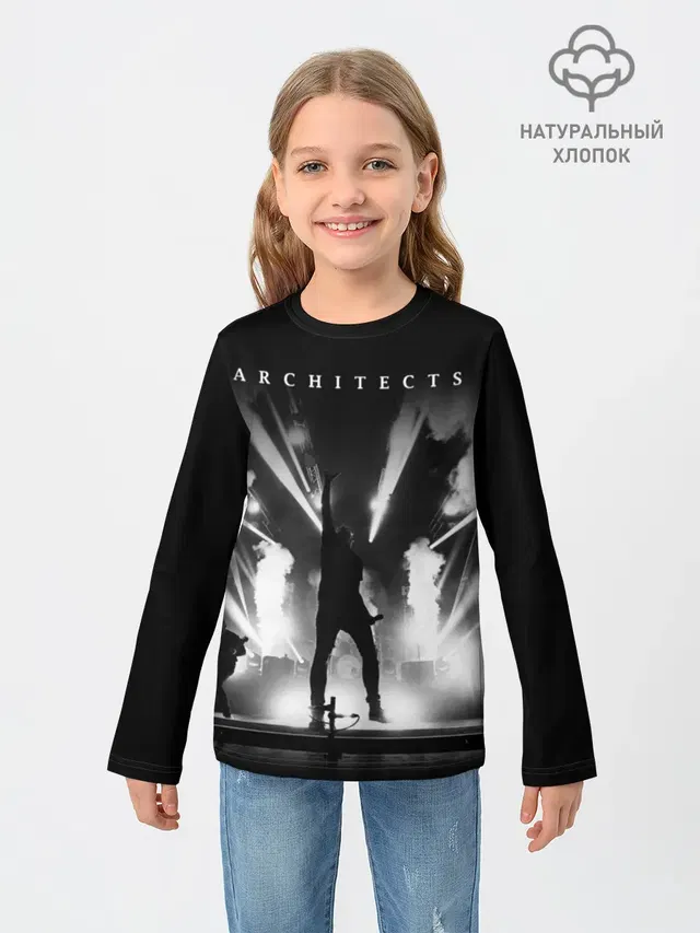 Детский лонгслив с принтом «Architects»