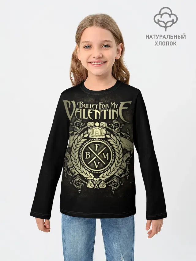 Детский лонгслив с принтом «Bullet For My Valentine»