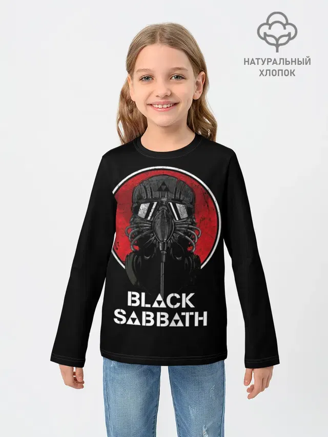 Детский лонгслив с принтом «Black Sabbath»