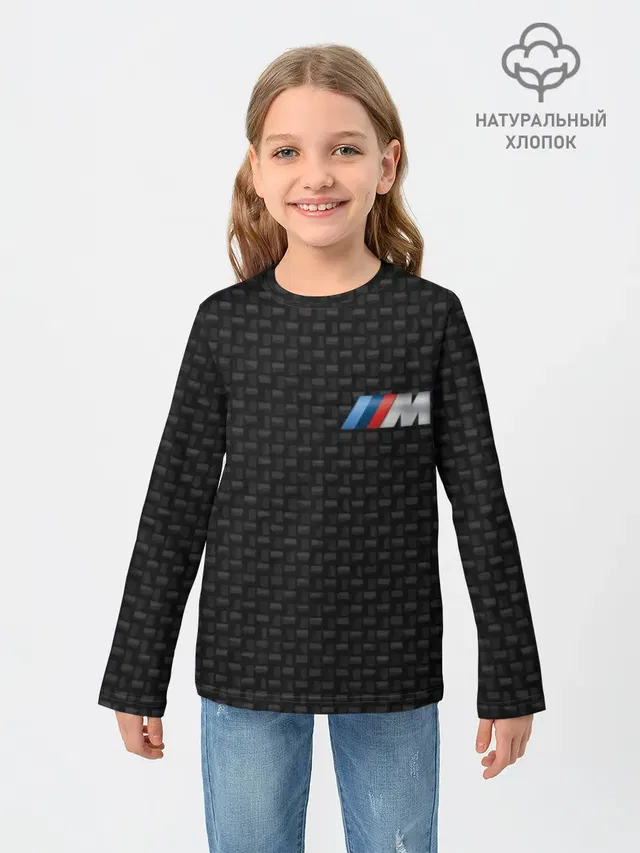 Детский лонгслив с принтом «BMW»