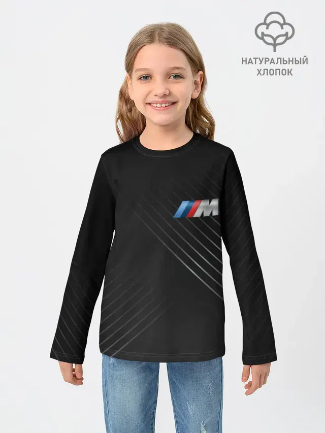 Детский лонгслив с принтом «BMW»