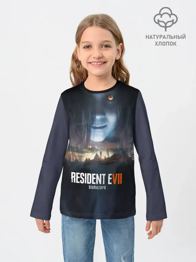 Детский лонгслив с принтом «Resident Evil 7»