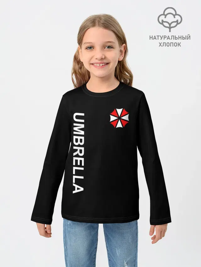 Детский лонгслив с принтом «Umbrella Corp»