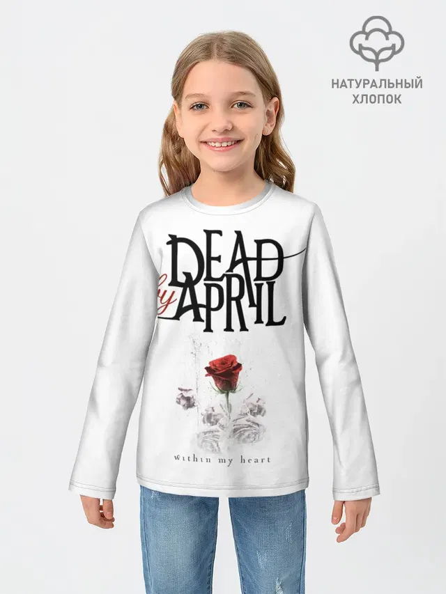 Детский лонгслив с принтом «Dead by April»