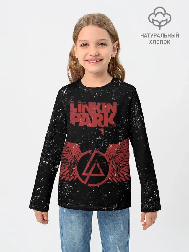 Детский лонгслив с принтом «Linkin Park»
