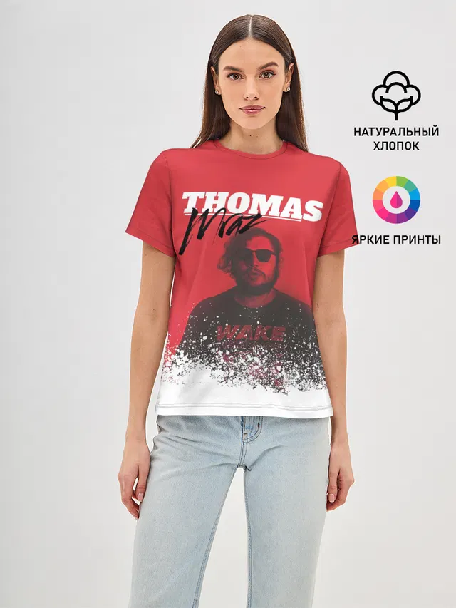 Женская базовая футболка с принтом «Thomas Mraz»