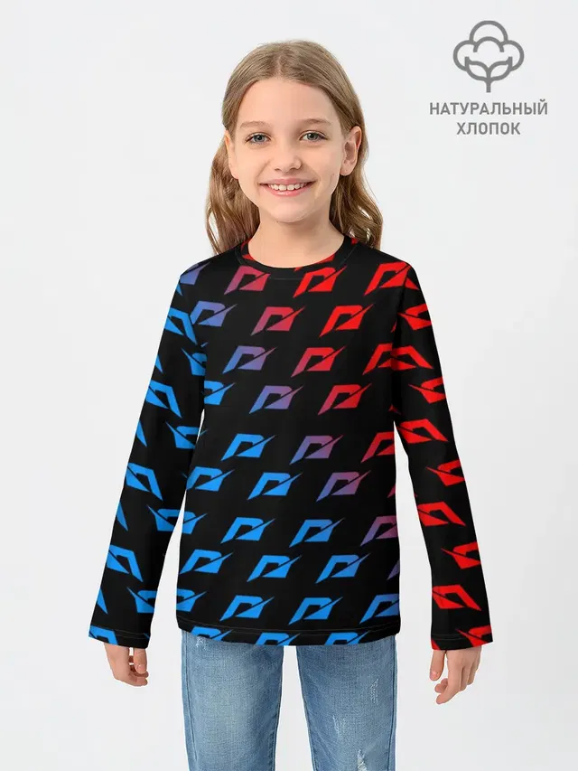 Детский лонгслив с принтом «pattern»