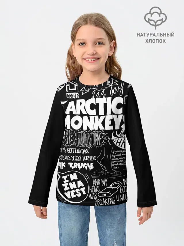 Детский лонгслив с принтом «Arctic Monkeys»