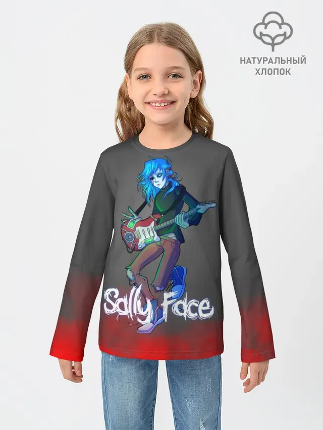 Детский лонгслив с принтом «Sally Face»