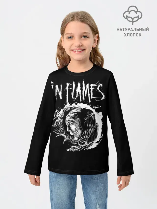 Детский лонгслив с принтом «In Flames»