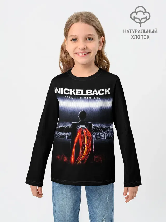 Детский лонгслив с принтом «Nickelback»