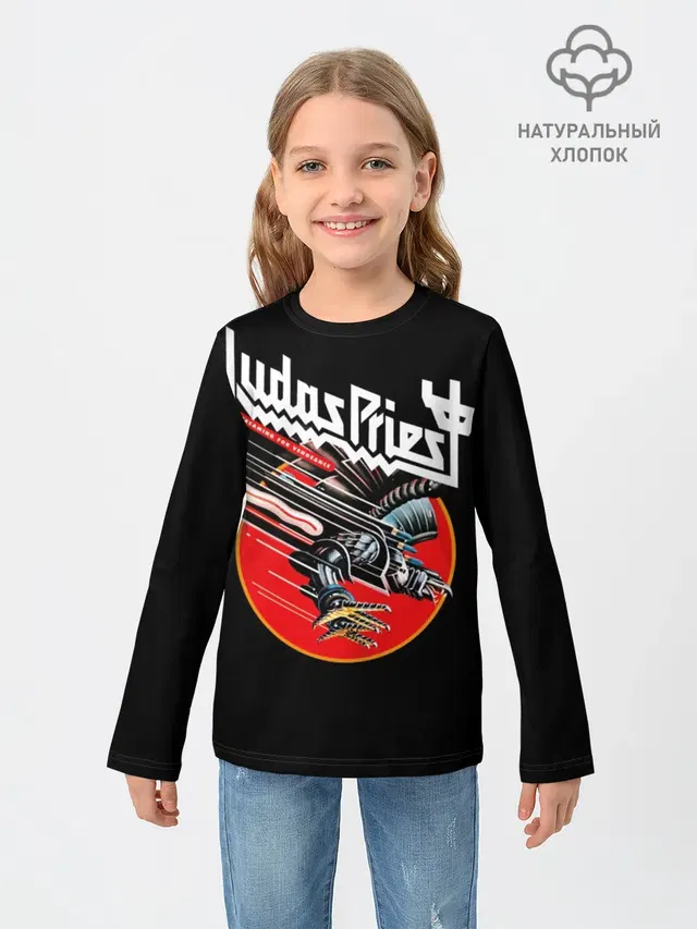 Детский лонгслив с принтом «Screaming for Vengeance»