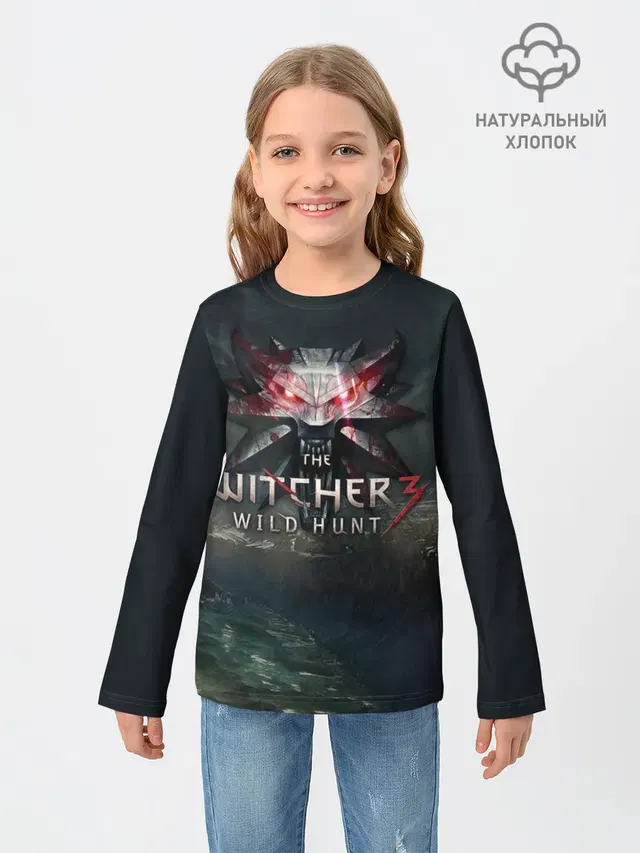 Детский лонгслив с принтом «The Witcher III — The Witcher 3: Wild Hunt»
