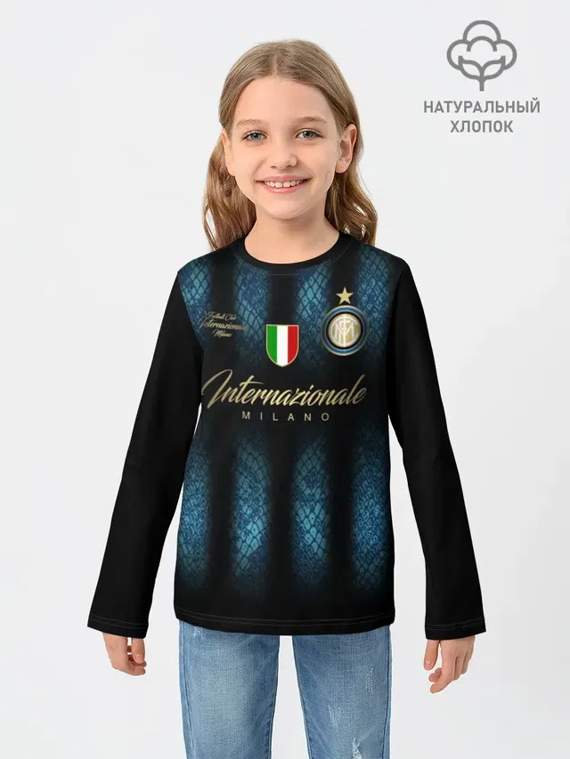 Детский лонгслив с принтом «Internazionale»