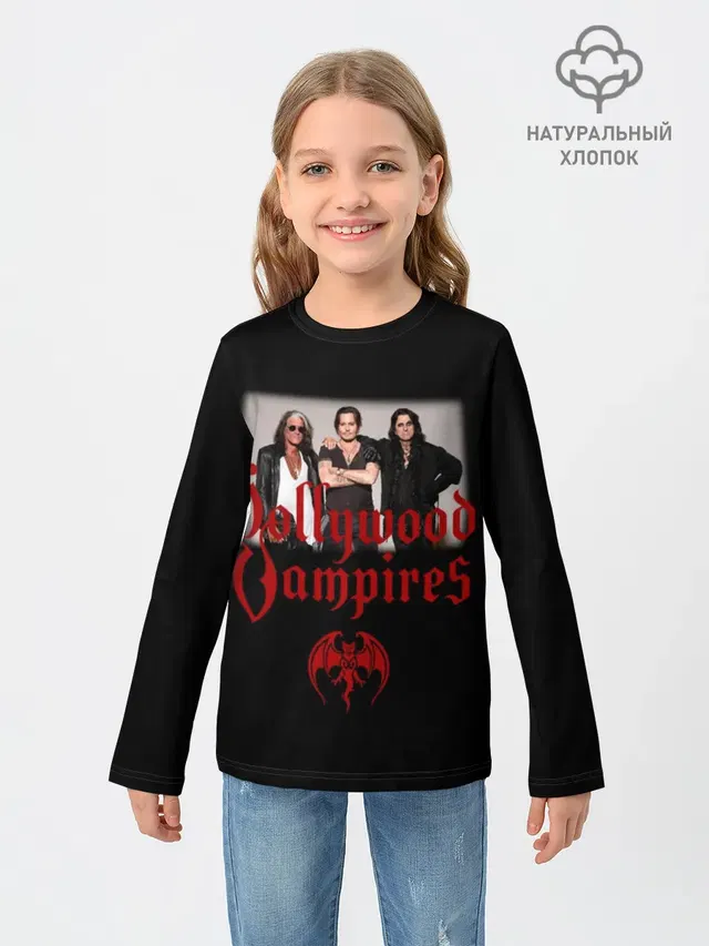 Детский лонгслив с принтом «Hollywood Vampires»