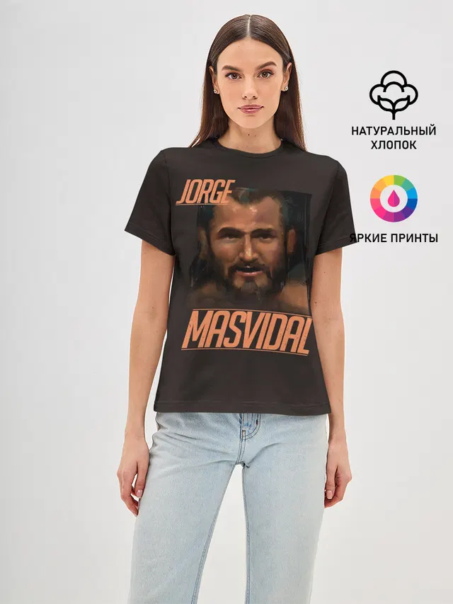 Женская базовая футболка с принтом «MMA — Jorge Masvidal»