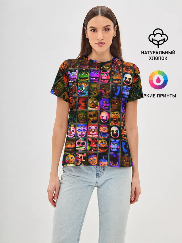 Женская базовая футболка с принтом «Ultimate Custom Night»