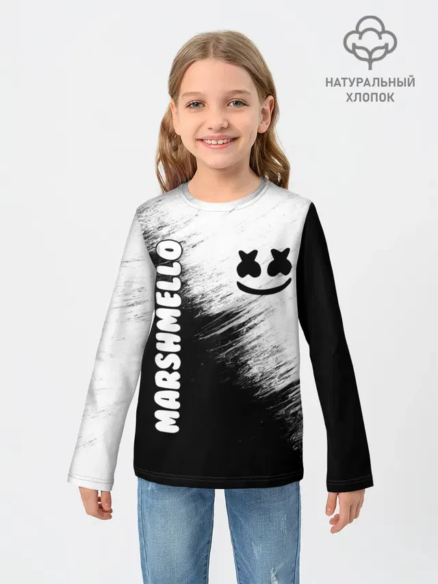 Детский лонгслив с принтом «Marshmello — Marshmello 3»