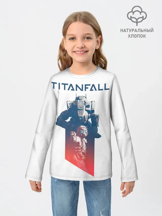 Детский лонгслив с принтом «Titanfall»