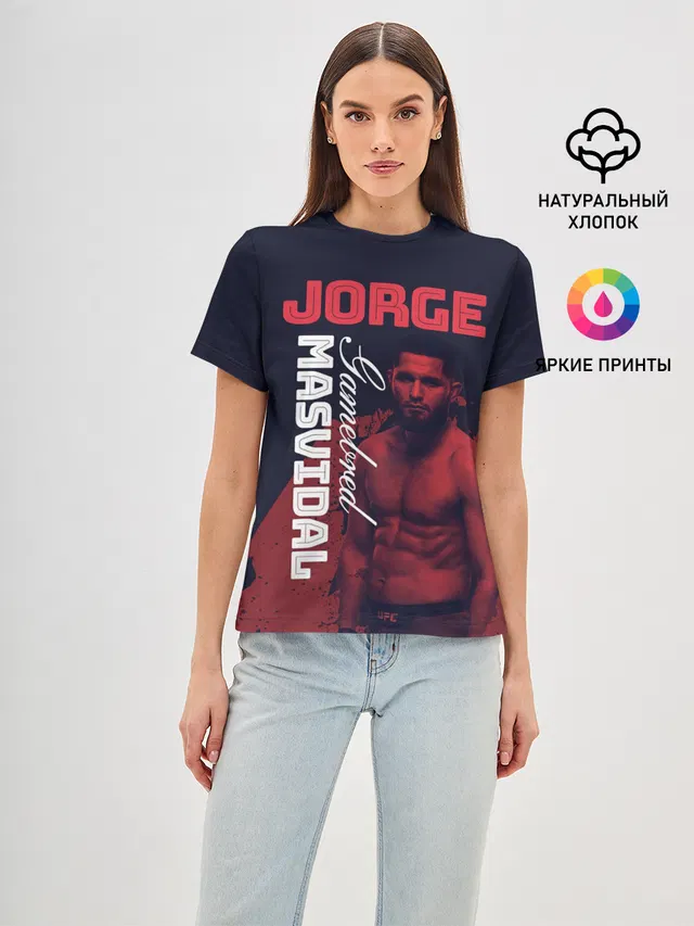 Женская базовая футболка с принтом «MMA — Jorge Masvidal»