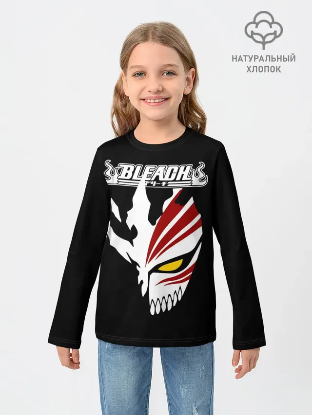 Детский лонгслив с принтом «BLEACH vector art»