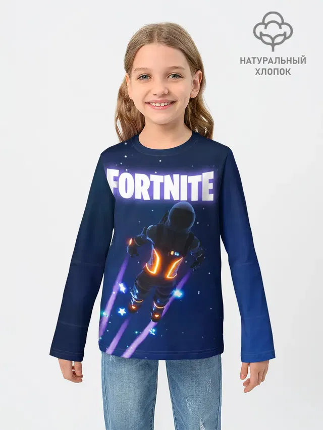 Детский лонгслив с принтом «Фортнайт — Dark Voyager Fortnite»