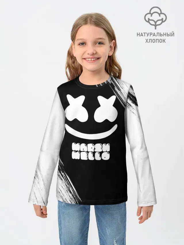 Детский лонгслив с принтом «Marshmello — Marshmello 4»
