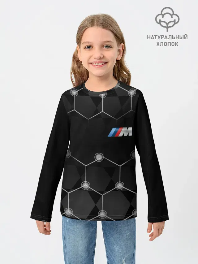 Детский лонгслив с принтом «BMW»