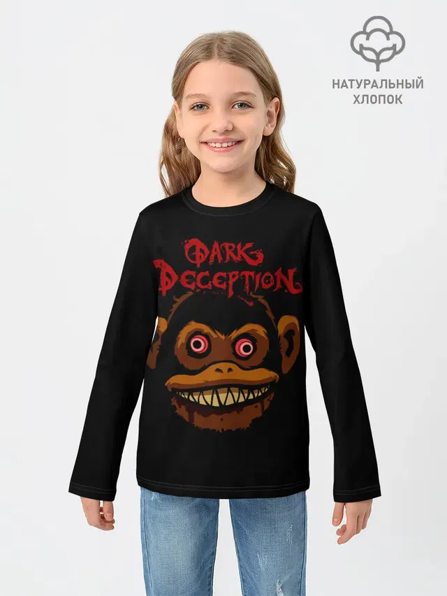 Детский лонгслив с принтом «Игры — Dark Deception 1»