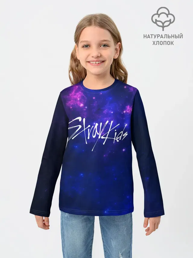Детский лонгслив с принтом «Stray Kids»