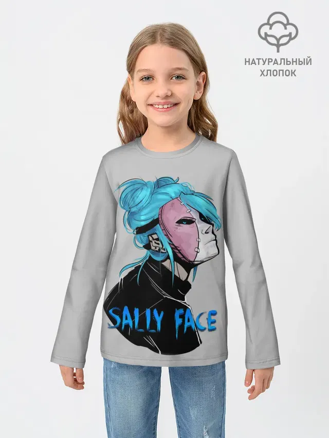 Детский лонгслив с принтом «Sally Face»