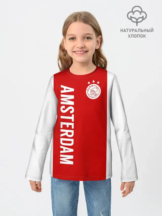 Детский лонгслив с принтом «Ajax — Аякс»