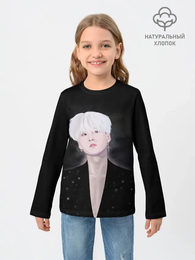 Детский лонгслив с принтом «BTS — SUGA»