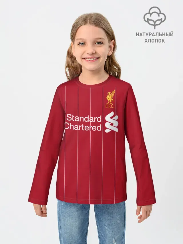 Детский лонгслив с принтом «Liverpool home 19-20»