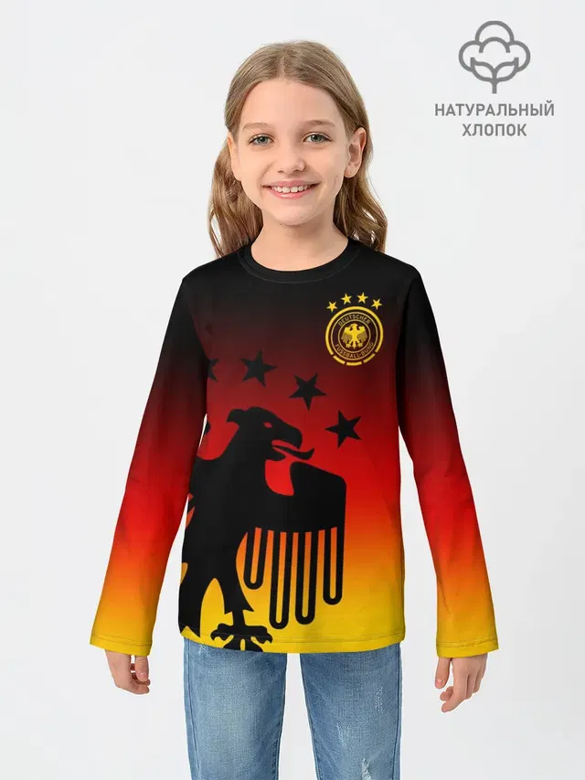 Детский лонгслив с принтом «Deutscher Fußball-Bund»