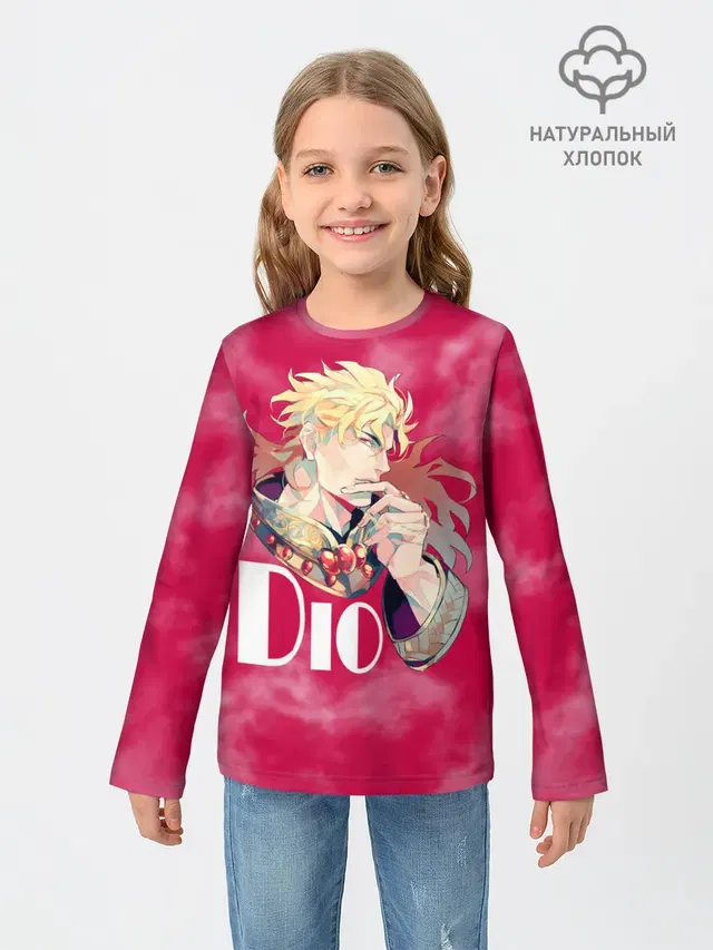 Детский лонгслив с принтом «ДжоДжо»