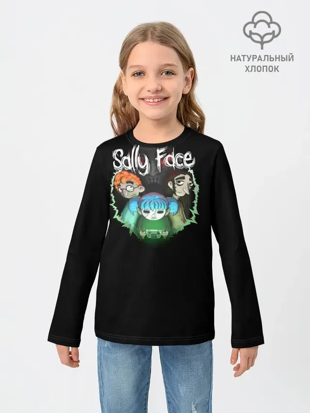 Детский лонгслив с принтом «Todd,Sally,Larry»