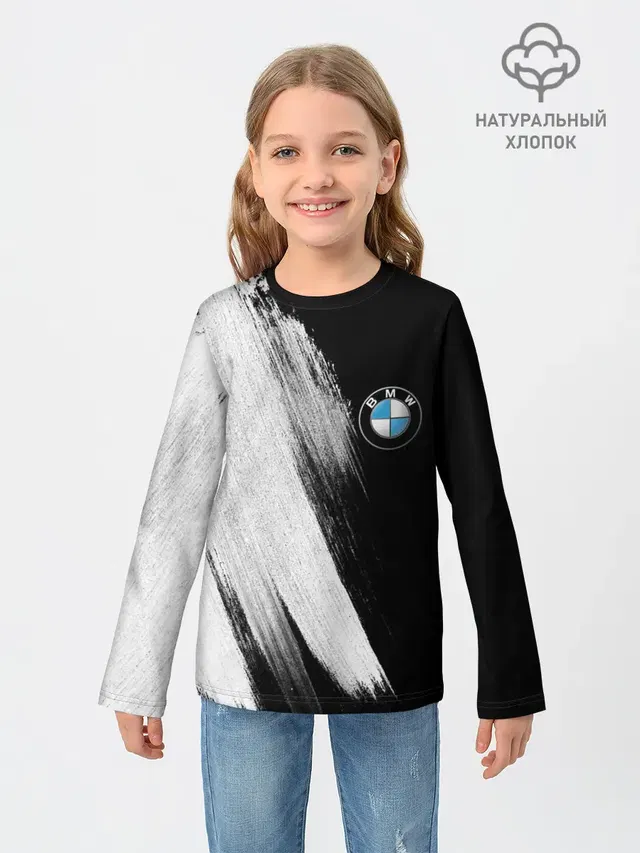 Детский лонгслив с принтом «BMW»
