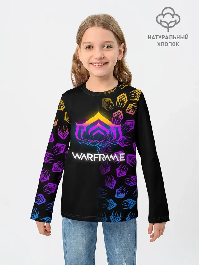 Детский лонгслив с принтом «Warframe»