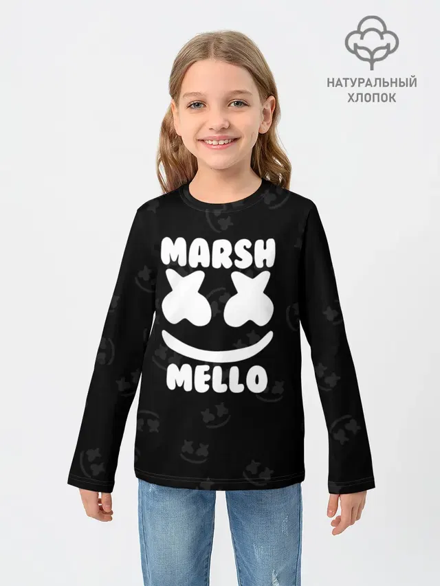 Детский лонгслив с принтом «Marshmello — Marshmello 7»