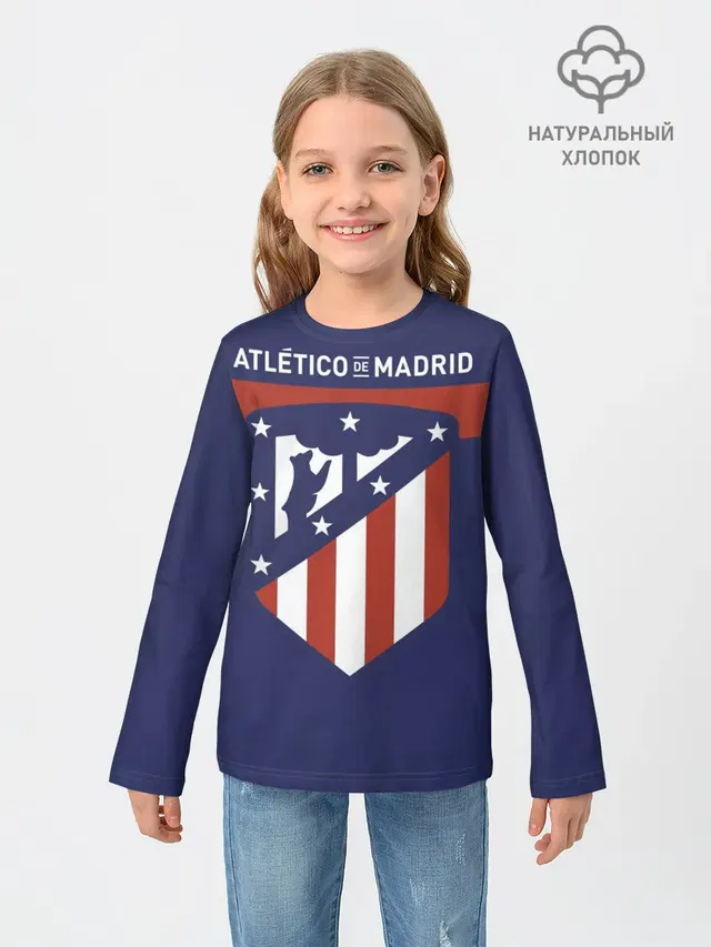 Детский лонгслив с принтом «Atletico Madrid — Atletico de Madrid»