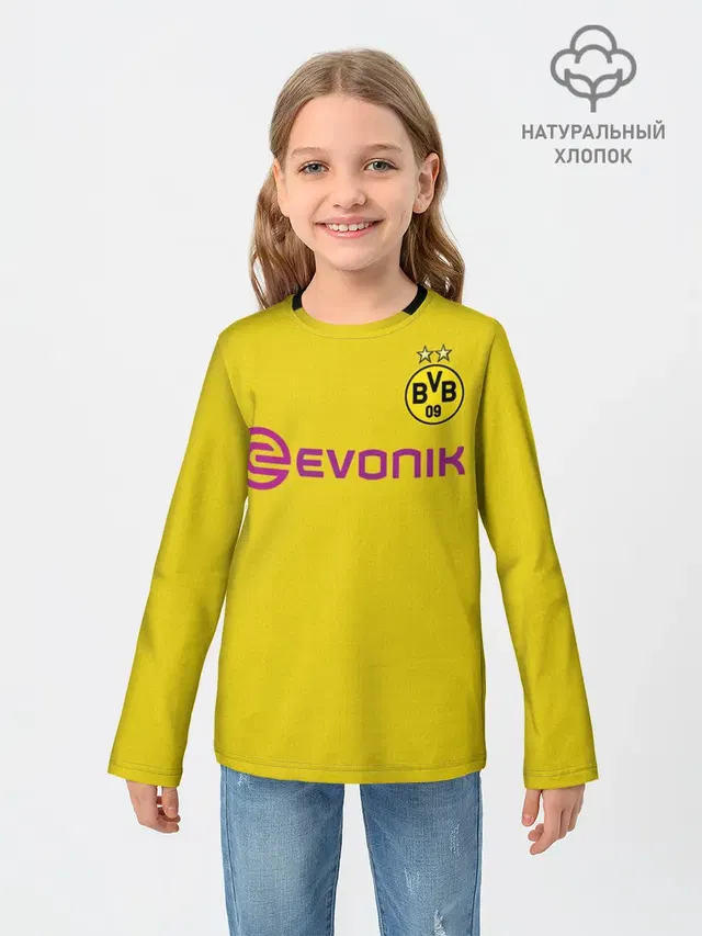 Детский лонгслив с принтом «Reus home 19-20»