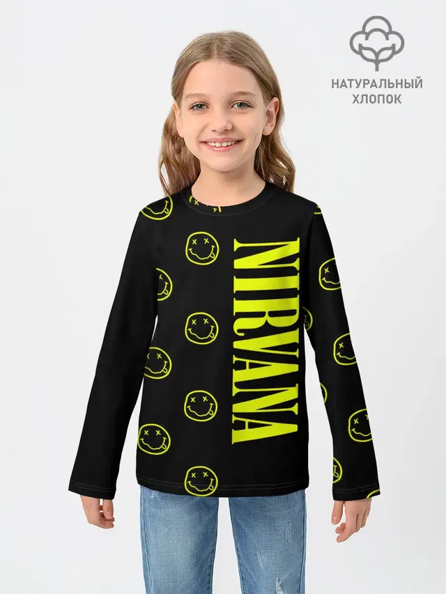 Детский лонгслив с принтом «Nirvana 2»