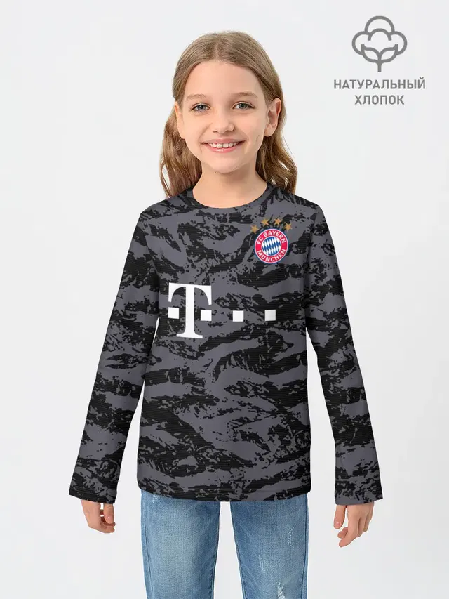 Детский лонгслив с принтом «Bayern away gk 18-19»