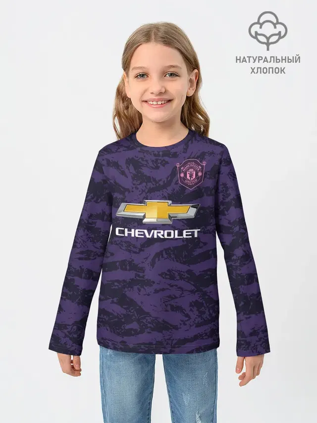 Детский лонгслив с принтом «Манчестер Юнайтед — MU Gk 18-19»