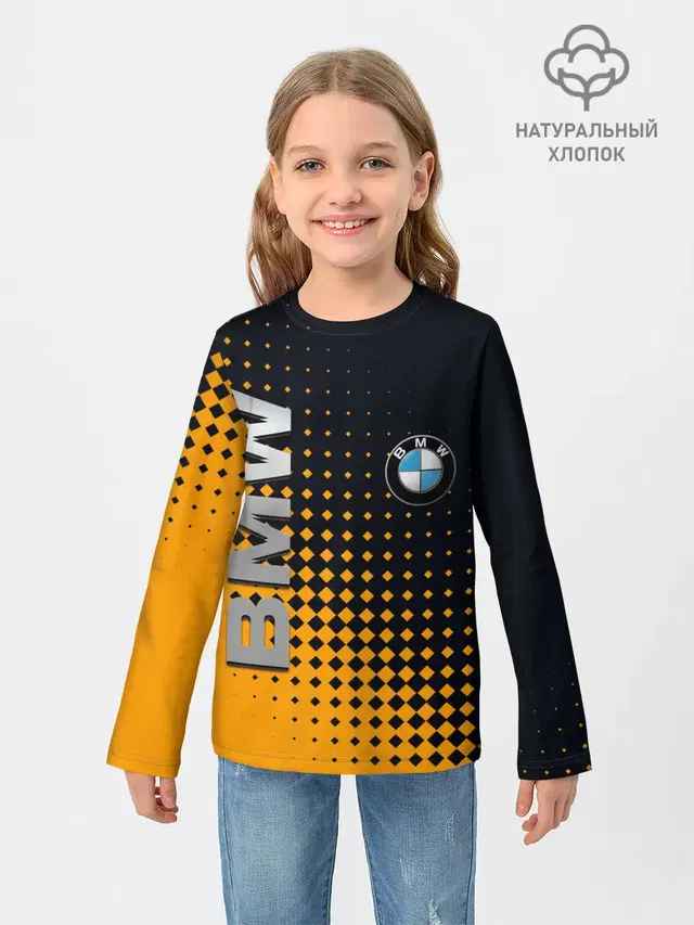 Детский лонгслив с принтом «BMW»