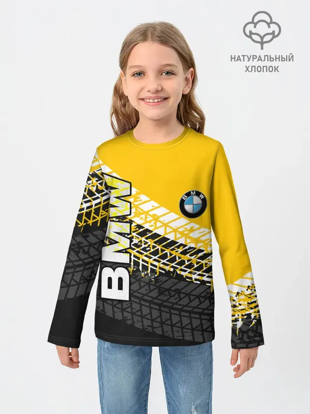Детский лонгслив с принтом «BMW»