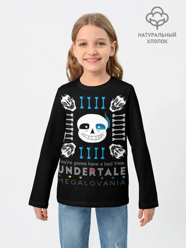 Детский лонгслив с принтом «Megalovania»