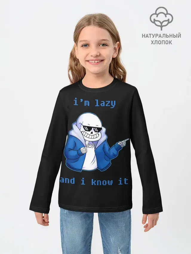 Детский лонгслив с принтом «Deal With It Sunglasses»