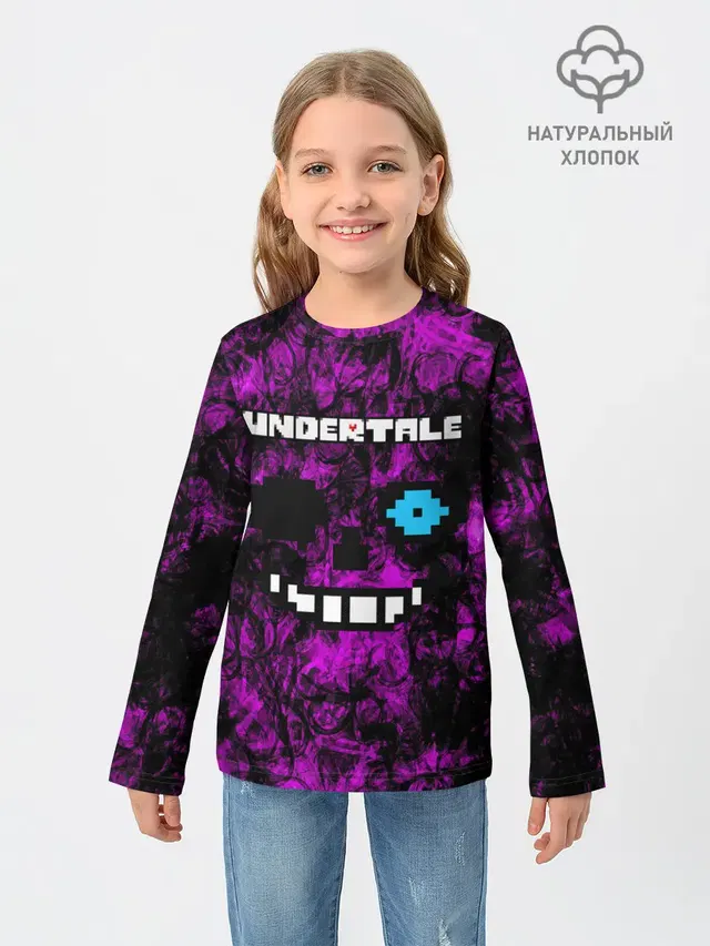 Детский лонгслив с принтом «Undertale Sans.»